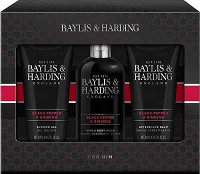 Набір подарунковий для чоловіків Baylis&Harding Signature Men’s Black Pepper&Ginseng BH20BP3PC