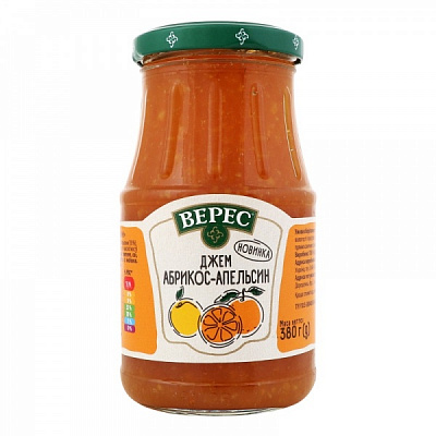 Джем Верес абрикос-апельсин 380 г