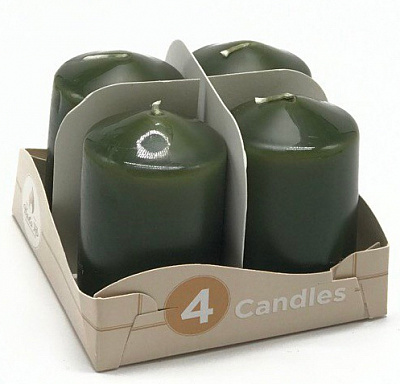 Набір свічок Адвента 60/40 мат зелених 4 шт. Pako-If
