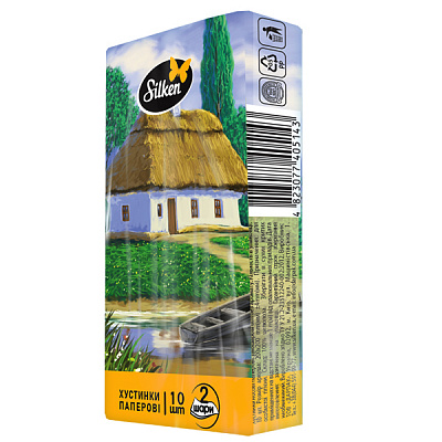Салфетки гигиенические кармашки Silken Патриотические 10 шт.
