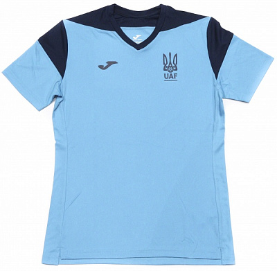 Футболка Joma CAMISETA MANGA CORTA STAFF ENTRENA. OPC. B FED. FUTBOL UCRAN AT10601A1221 р.M синій