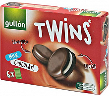 Печиво Gullon Twins сендвіч в молочному шоколаді 252 г 