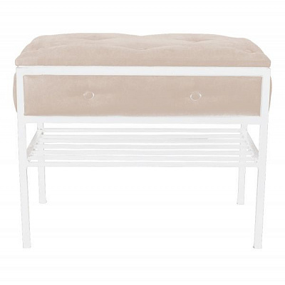 Банкетка Метал Арт Рино молочный 