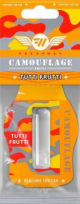 Ароматизатор подвесной FRESHWAY Camouflage Ampule (Тутти Фрутти) TUTTI FRUTTI 4,5 мл