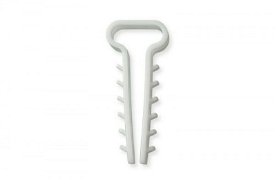 Дюбель-елка плоский (14х6) 50 шт. белый 