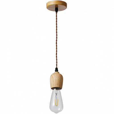Светильник подвесной Hopfen Loft Gen CR 1x40 Вт Е27 дерево светлое 