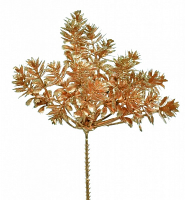 Веточка декоративная пластик золото 24 см K-709720 