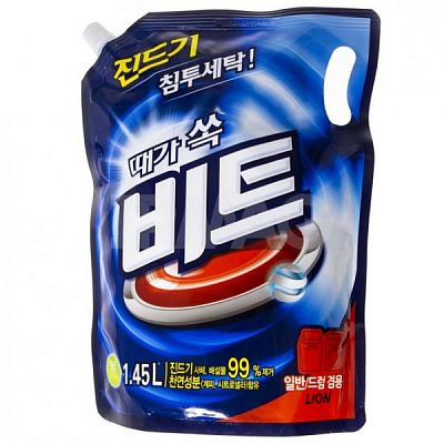 Жидкое средство для машинной и ручной стирки Lion Beat pouch (запасной блок) 1,45 л 