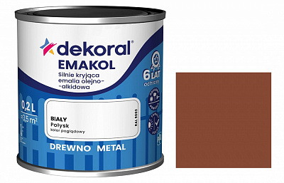 Емаль алкідна Dekoral Емаколь горіховий середній глянець 0,2л