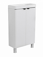 Тумба підлогова Aqua Rodos FROST MINІ (WHITE-MATT-PVC) з умивальником BAR-WC 50 см