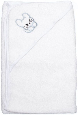 Полотенце Homeline уголок с вышивкой 90x90 см белый