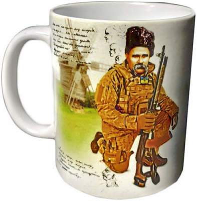 Кухоль P1G 0,35 л керамічна Бойовий Кобзар [1314] Snow White, 0,35