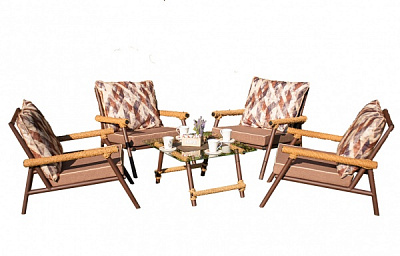 Комплект мебели Украинские конструкции Техас коричнево-бежевый 