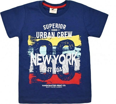 Футболка AKKU 9104 New York р.110 синий 
