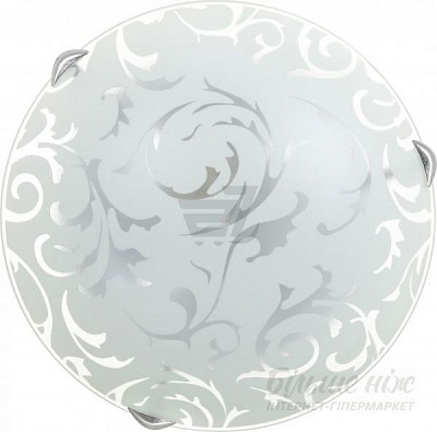 Світильник настінно-стельовий УТ Сяйво НПБ Вензель 2x60 Вт E27 білий 3004