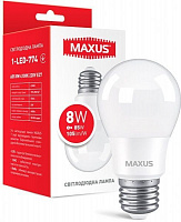 Лампа светодиодная Maxus 8 Вт A55 матовая E27 220 В 4100 К 1-LED-774 
