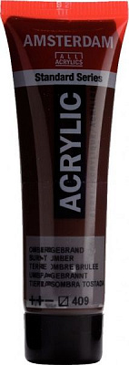 Краска акриловая умбра жженая 409 20 мл Amsterdam Standart Royal Talens