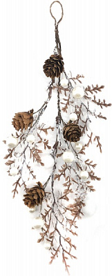 Гірлянда декоративна Sunrise Crafts з перлами та шишками LH7064H8 0,3 м