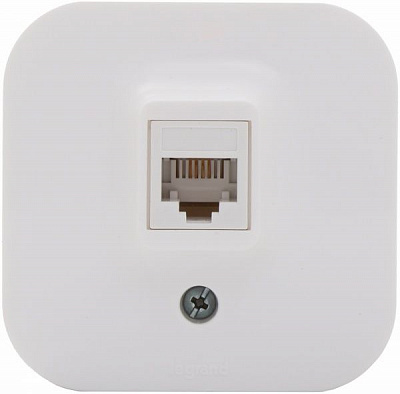Розетка компьютерная Legrand Quteo RJ45 CAT5e UTP белый 782224