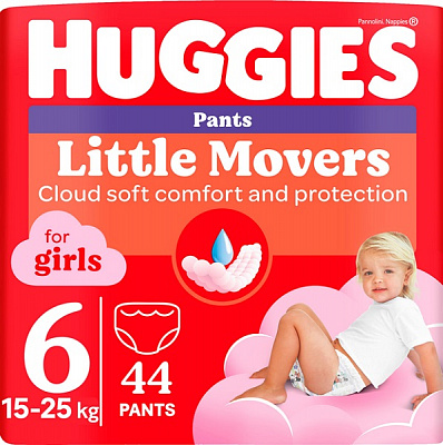 Підгузки-трусики Huggies Pants girl 6 15-25 кг 44 шт.