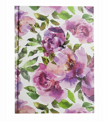 Книга для записей Floristica А5 96 лист. клетка розовый Buromax