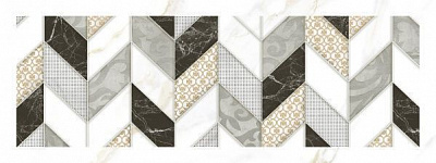 Плитка InterCerama Axon декор серый 15х40 / Д 229 071 