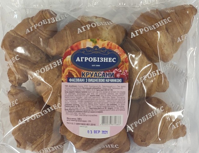 Міні-круасани Агробізнес з вишневою начинкою 180 г