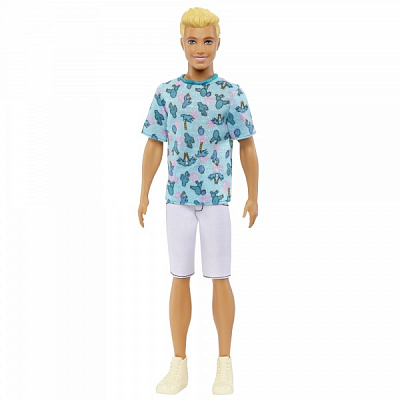Кукла Barbie Кен Модник в футболке с кактусами Barbie HJT10
