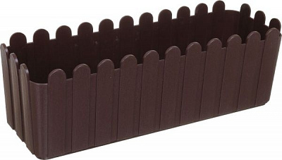 Ящик балконний Алеана зі вставкою 49x16,5 см прямокутний темно-коричневий