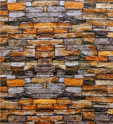 3D Панелі ПВХ самоклеющаяся песчаник оранжево коричневый 0,539 кв.м