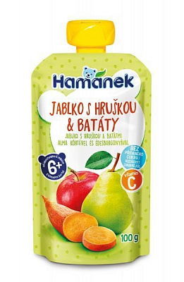 Пюре Hamanek Яблуко з грушею і бататом 100 г
