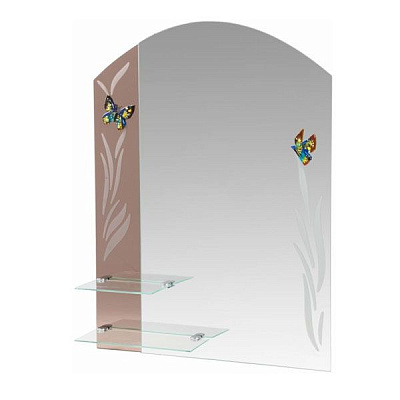 Зеркало Тетра №12н 78x60 см с полочками