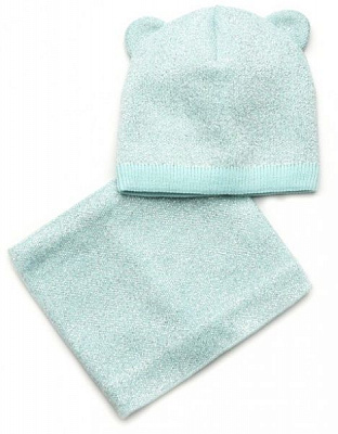 Шапка Модний Карапуз и снуд Форти мятный 03-00846-3 