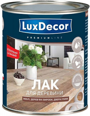 Лак для дерева LuxDecor напівмат прозорий 0,4 л