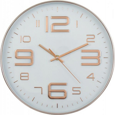 Часы настенные Модерн 30,5 см розовое золото