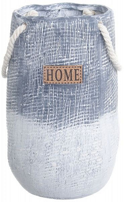 Кашпо керамическое Hommy 15х24,5 см серый