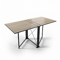 Стіл-книжка Меблі Прогрес Ервін 140(1516)x730x750мм дуб крафт сірий/чорний