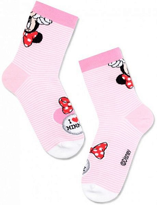 Носки детские Conte-Kids DISNEY 350 17С-126СПМ р.18 светло-розовый с рисунком 
