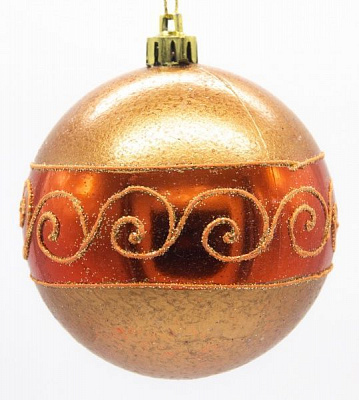 Шар новогодний Орнамент d80 золото