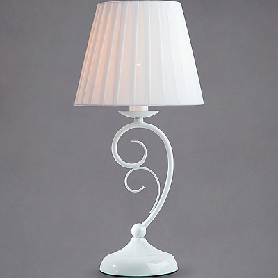 Настольная лампа декоративная Strotskis Severina 1x40 Вт E14 белый глянец 01090/1