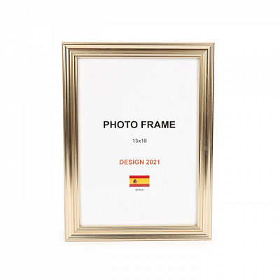 Рамка для фото 1 фото 13х18 см белое золото 