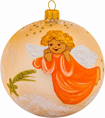 Куля скляна d100 Янгол-1 100 мм бежевий