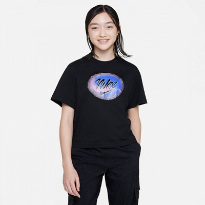 Футболка Nike G NSW TEE BOXY CARNIVAL FD0938-010 р.XL чорний