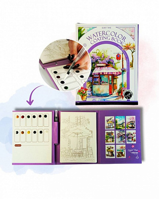 Набір для малювання аквареллю Скетчбук «Місто» Brushme