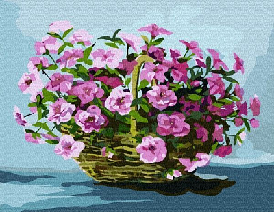 Картина по номерам Корзина цветов BookOpt 