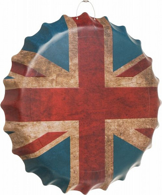 Декор настенный Крышка от бутылки British flag 40 см d40 