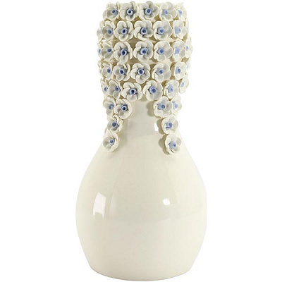 Ваза декоративная Пина белая 26 см