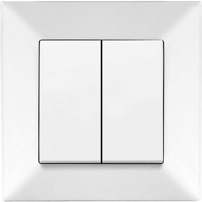 Выключатель двойной Viko Meridian белый