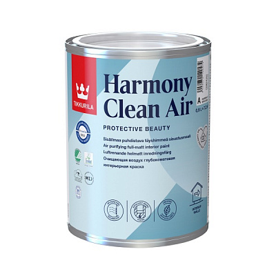 Фарба акрилатна TIKKURILA Harmony Clean Air базіс С глибокий мат 0,9л 1,4кг