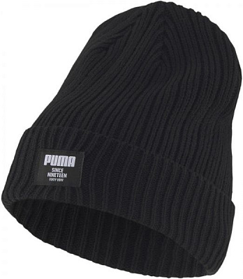 Шапка Puma Ribbed Classic Beanie 02283101 UNI черный